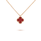 ¡®Dream¡¯CLOVER MINI 9.5MM WHITE CARNELIANS NECKLACE