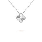¡®Dream¡¯CLOVER 15MM LASER NECKLACE SILVER
