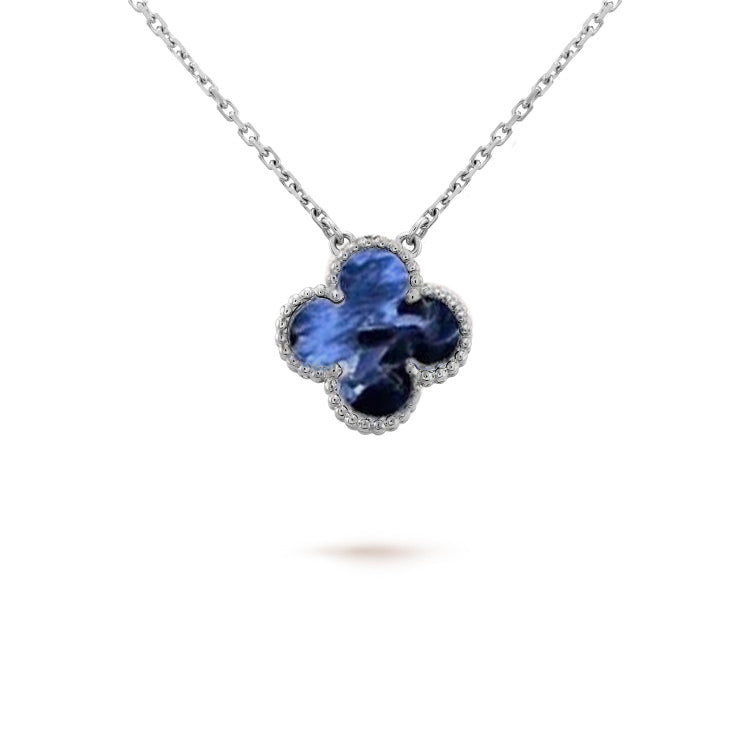 ¡®Dream¡¯CLOVER 15MM PIETERSITE NECKLACE SILVER