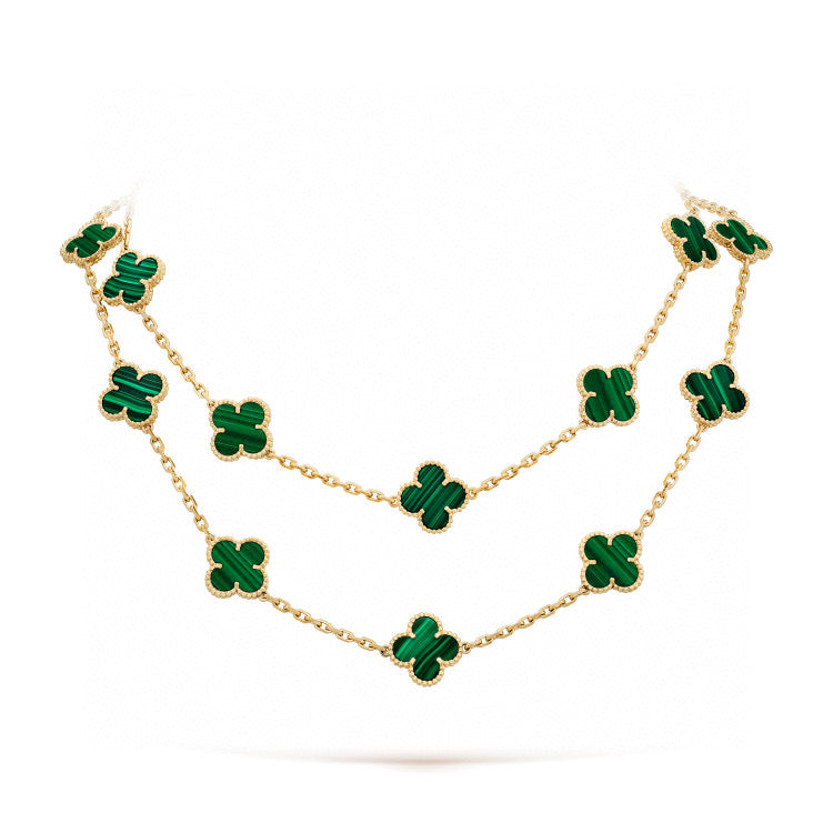 ¡®Dream¡¯CLOVER 20 MOTIFS MALACHITE GOLD
