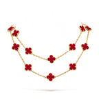 ¡®Dream¡¯CLOVER 20 MOTIFS CARNELIAN NECKLACE