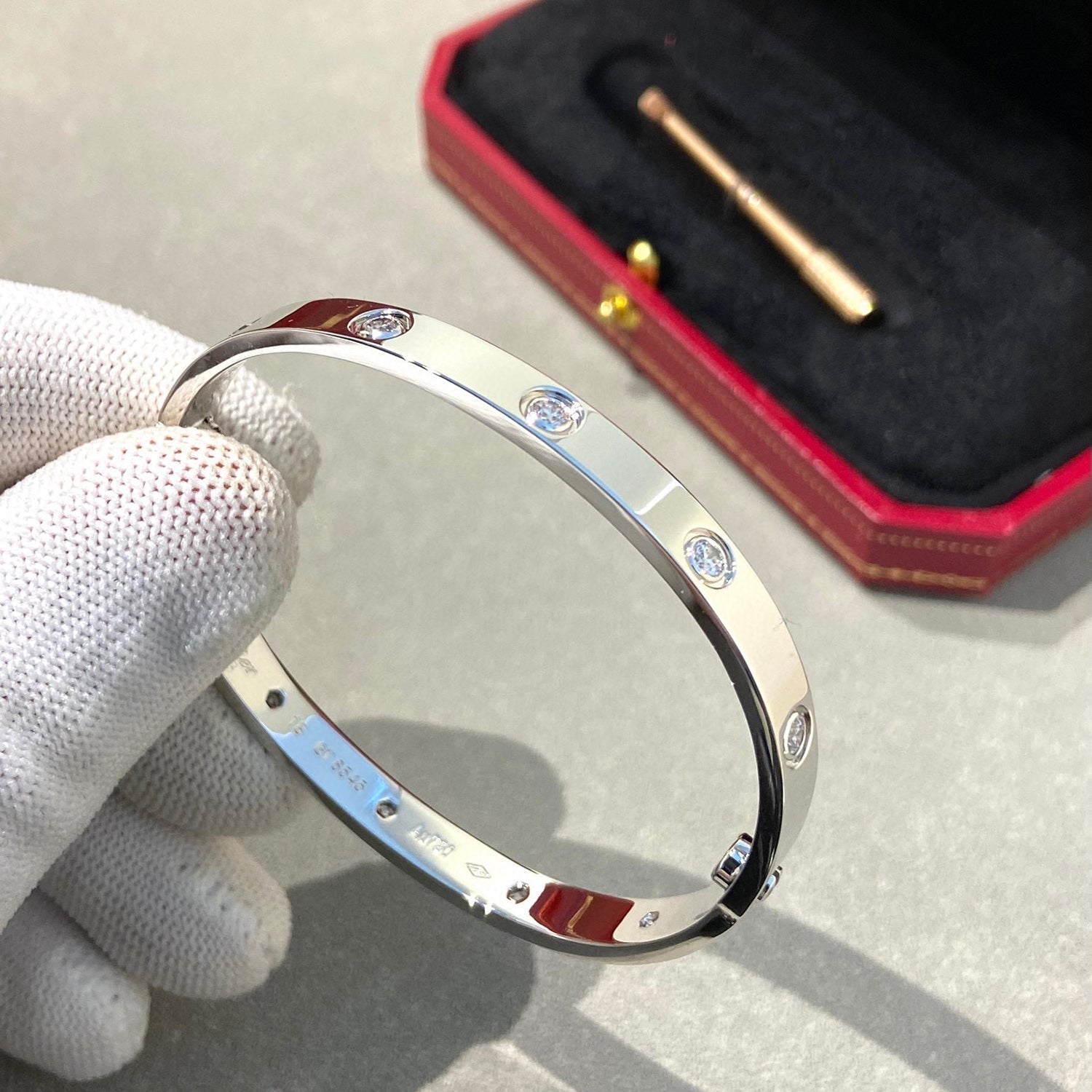 「ドリーム」LOVEブレスレット 6.1MM ダイヤモンド10石