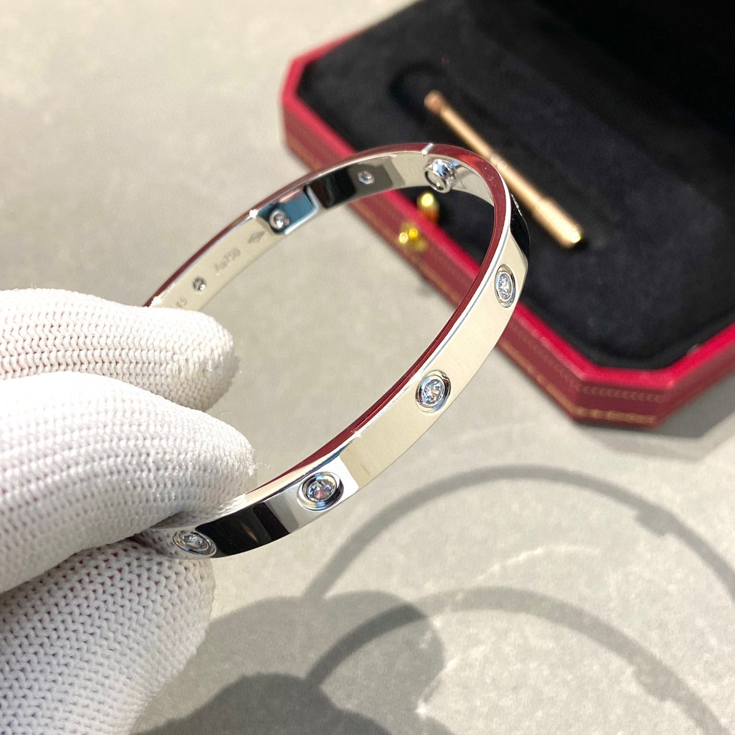 「ドリーム」LOVEブレスレット 6.1MM ダイヤモンド10石
