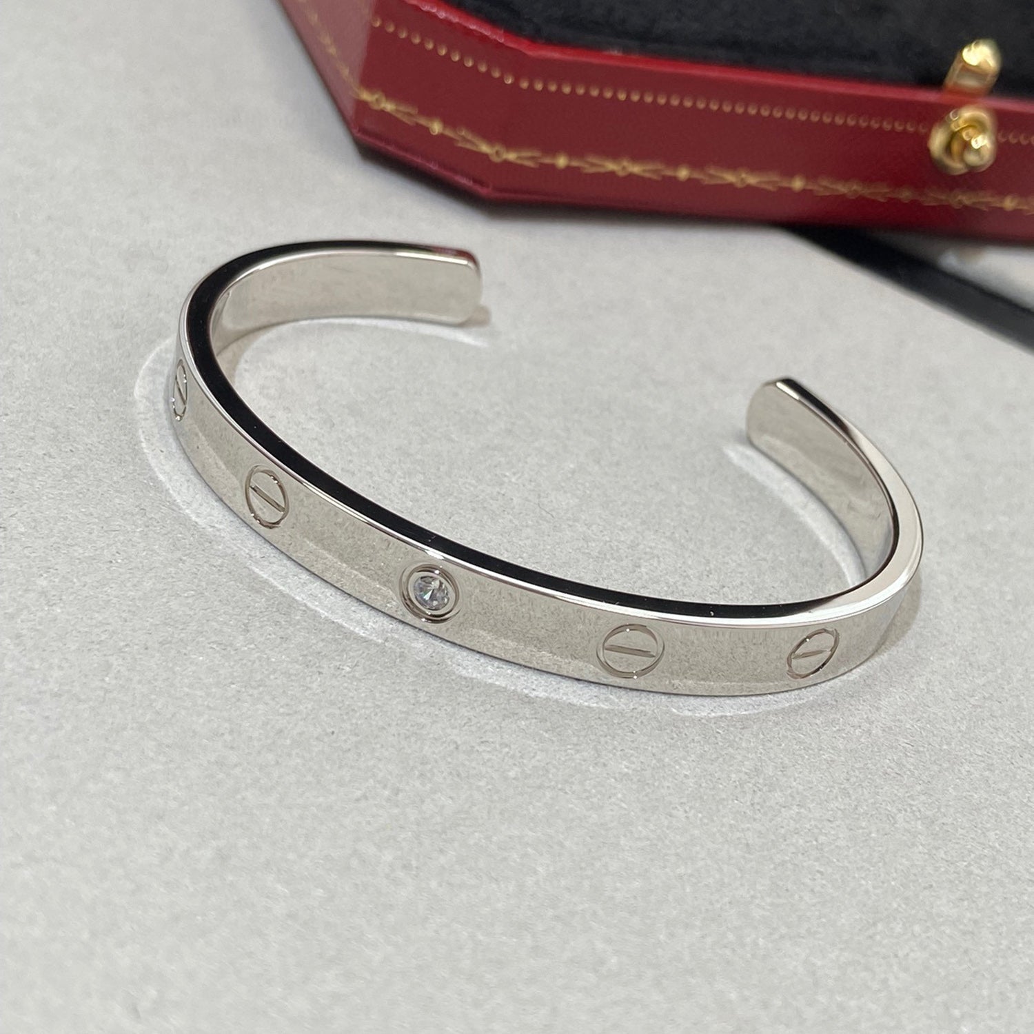 ¡®Dream¡¯LOVE BRACELET 6.1MM 1 DIAMOND OPEN CUFF