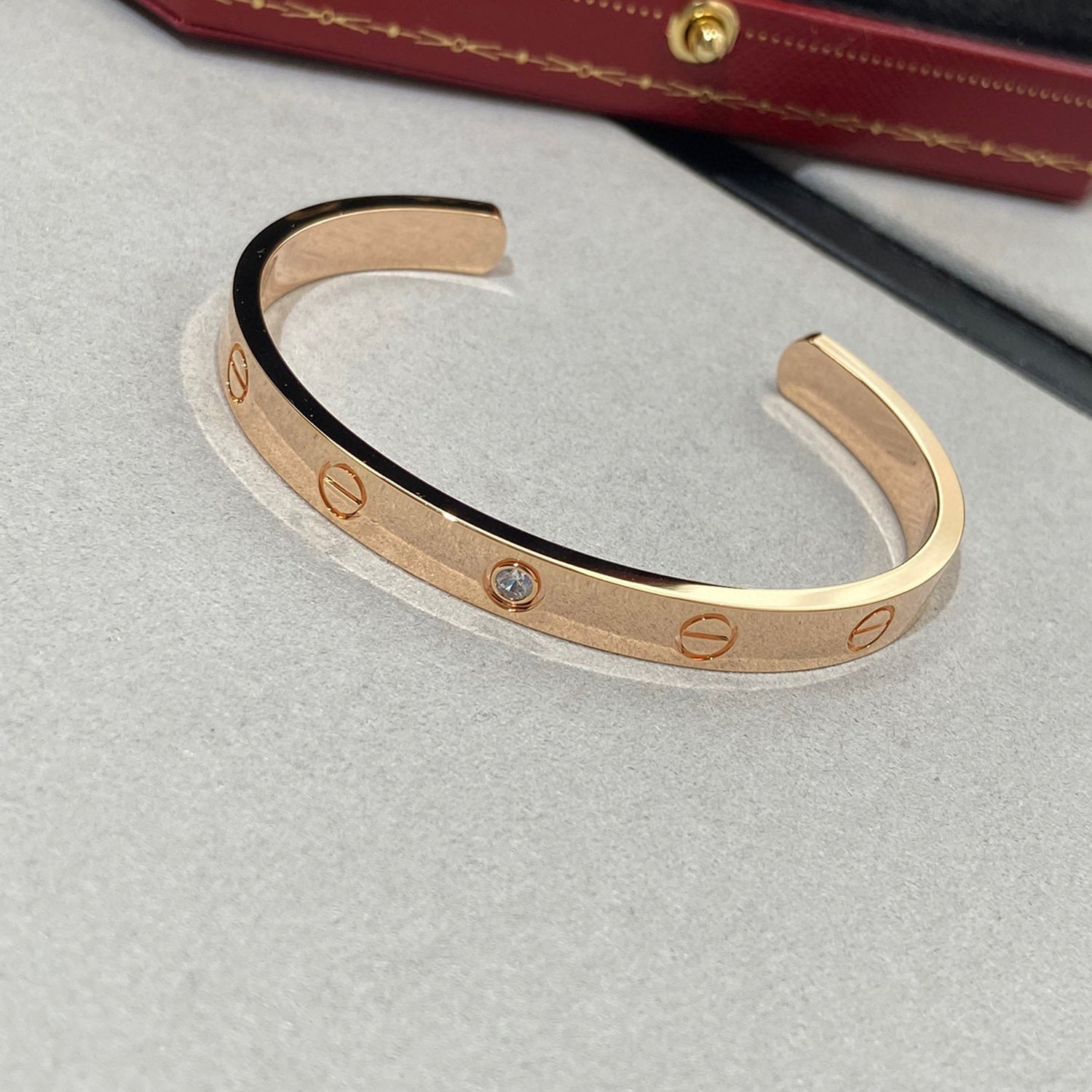 „Dream“ LOVE ARMREIF 6,1 MM 1 DIAMANT OFFEN