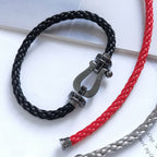 ¡®Dream¡¯FORCE LARGE SERIES HORSESHOE BLACK SAMURAI BRACELET