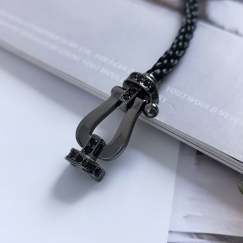 ¡®Dream¡¯FORCE LARGE SERIES HORSESHOE BLACK SAMURAI BRACELET