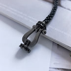 ¡®Dream¡¯FORCE LARGE SERIES HORSESHOE BLACK SAMURAI BRACELET