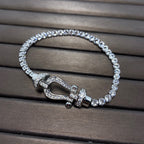 ¡®Dream¡¯FORCE  LARGE HORSESHOE FULL DIAMOND TENNIS BRACELET