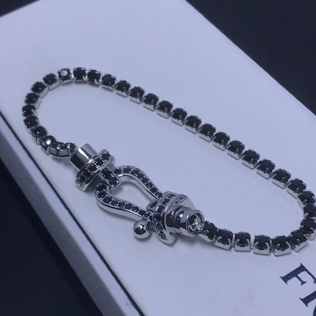 ¡®Dream¡¯FORCE  LARGE HORSESHOE FULL DIAMOND TENNIS BRACELET