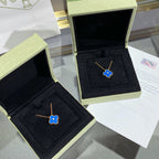 ¡®Dream¡¯CLOVER 15MM DIAMOND AND BLUE AGATE NECKLACE