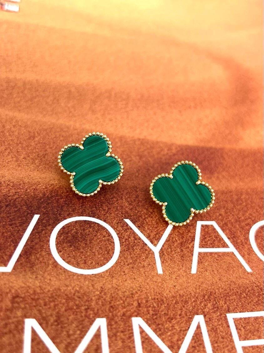[Dream] CLOVER LARGE (20mm) 1 MOTIFS GREENER MOP STUD EARRINGS
