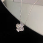 ¡®Dream¡¯CLOVER 15MM DIAMOND SINGLE FLOWER NECKLACE