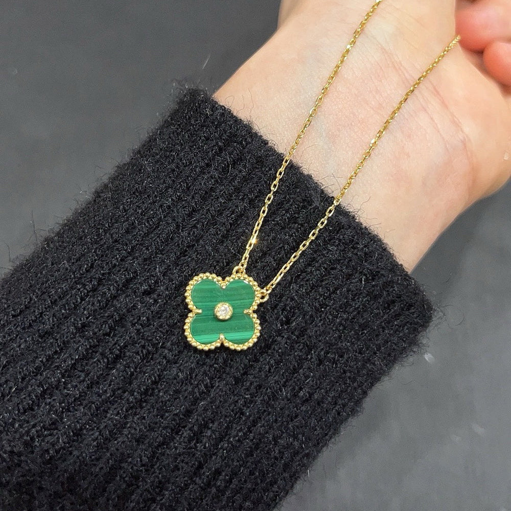 ¡®Dream¡¯CLOVER 15MM DIAMOND TURQUOISE NECKLACE