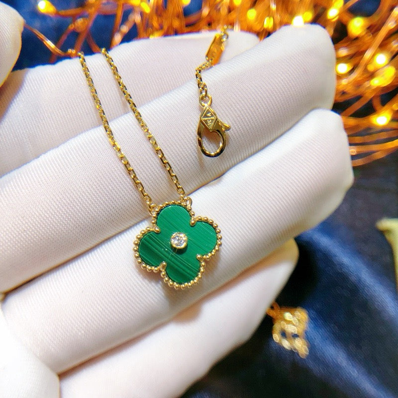 ¡®Dream¡¯CLOVER 15MM DIAMOND TURQUOISE NECKLACE