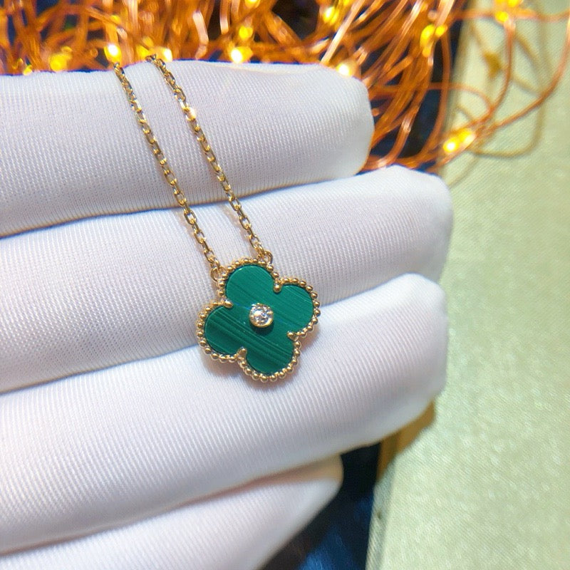 ¡®Dream¡¯CLOVER 15MM DIAMOND TURQUOISE NECKLACE