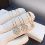 ¡®Dream¡¯CLOVER 15MM DIAMOND WHITE FRITILLARIA NECKLACE