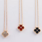 ¡®Dream¡¯CLOVER 15MM DIAMOND CARNELIAN NECKLACE
