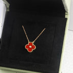 ¡®Dream¡¯CLOVER 15MM DIAMOND CARNELIAN NECKLACE