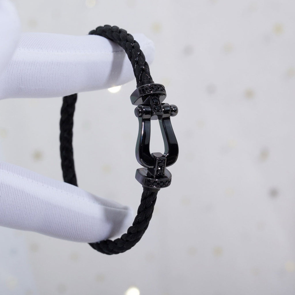 ¡®Dream¡¯FORCE LARGE SERIES HORSESHOE BLACK SAMURAI BRACELET