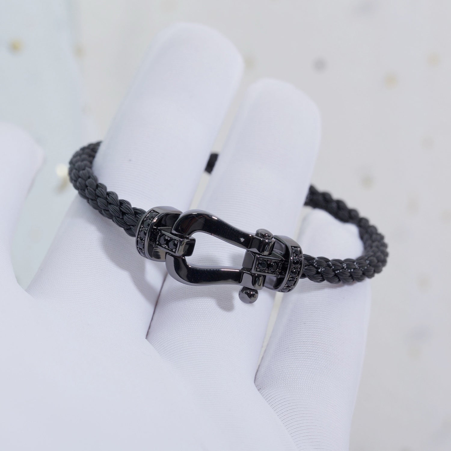 ¡®Dream¡¯FORCE LARGE SERIES HORSESHOE BLACK SAMURAI BRACELET