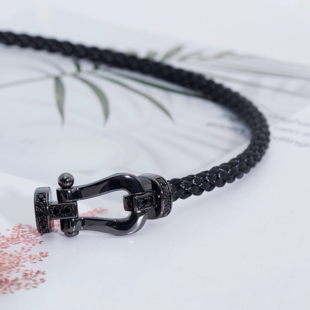 ¡®Dream¡¯FORCE LARGE SERIES HORSESHOE BLACK SAMURAI BRACELET