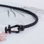 ¡®Dream¡¯FORCE LARGE SERIES HORSESHOE BLACK SAMURAI BRACELET