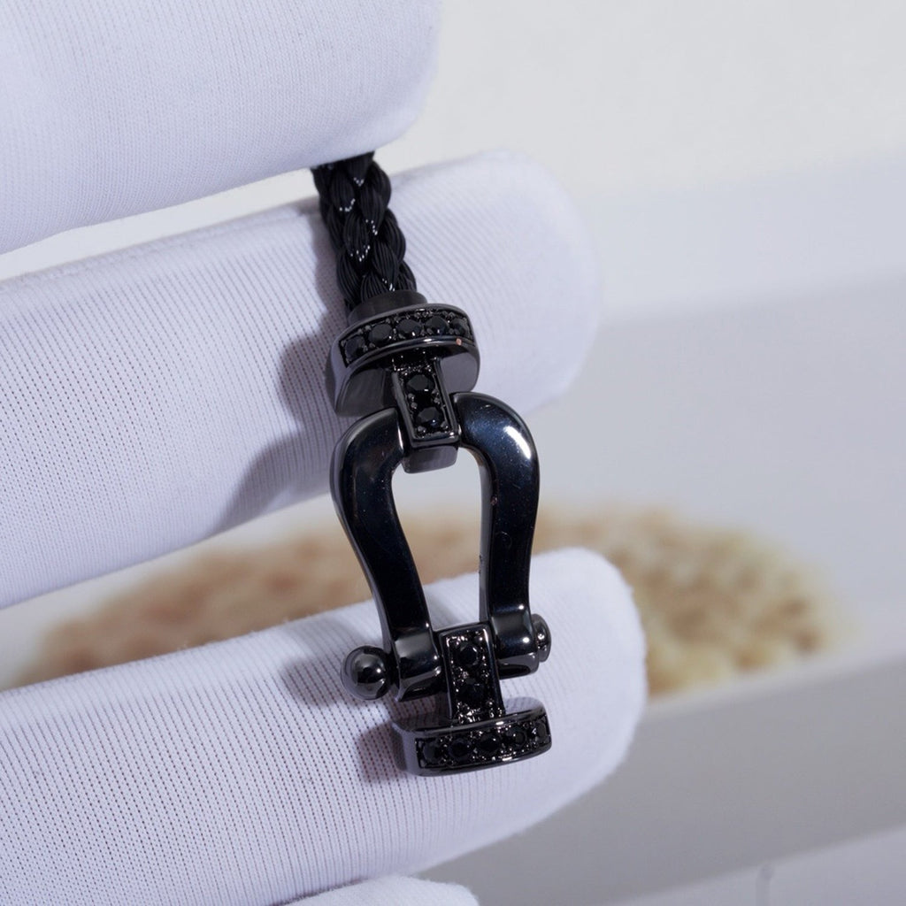 ¡®Dream¡¯FORCE LARGE SERIES HORSESHOE BLACK SAMURAI BRACELET