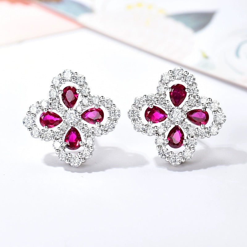 „Dream“-Ohrringe, vollflächiges Motiv mit Diamanten, 16 mm