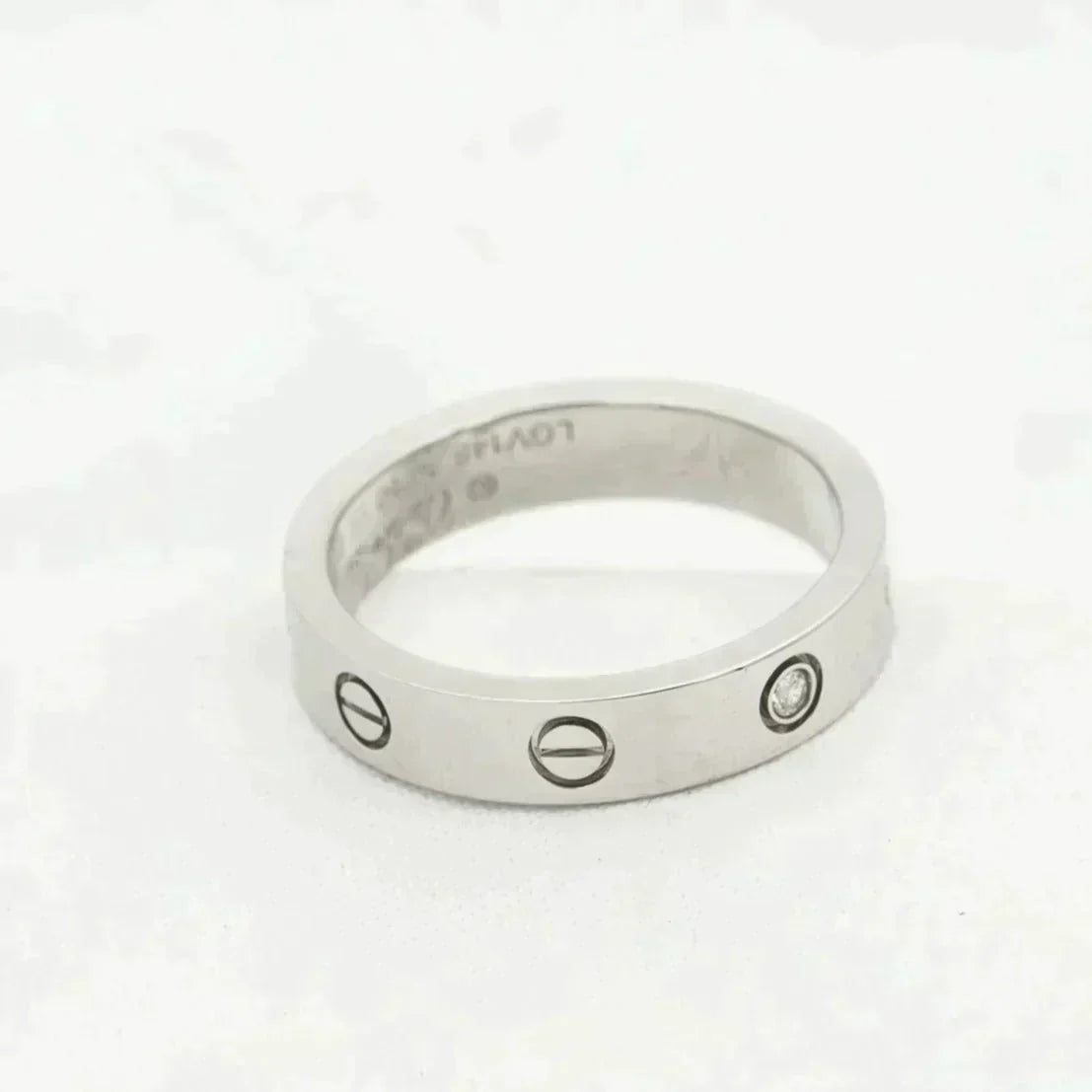 ¡®Dream¡¯LOVE RING 4MM 1 DIAMOND SILVER