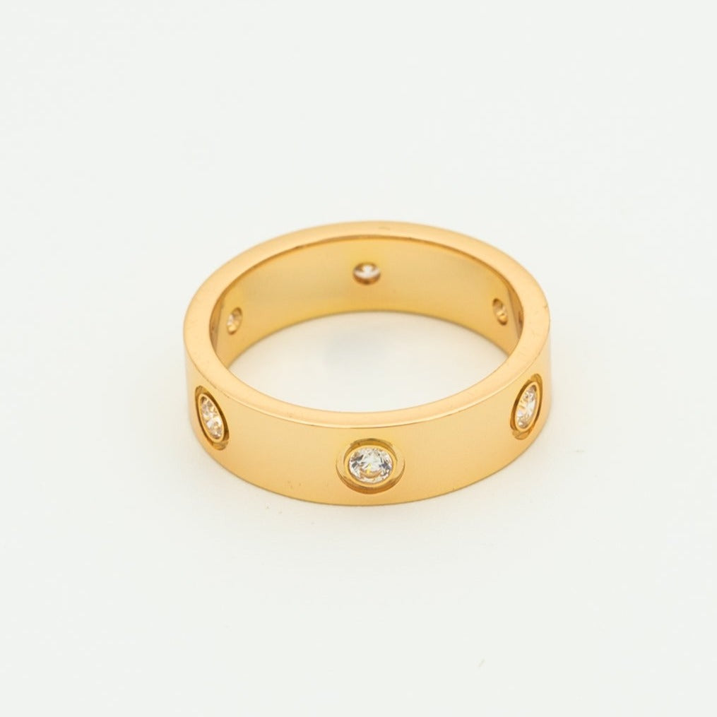 ¡®Dream¡¯LOVE RING 5.5MM 6 DIAMONDS PINK GOLD