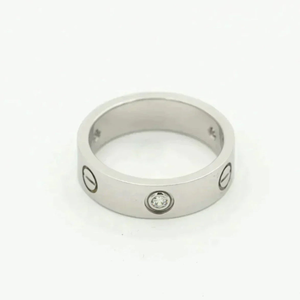 ¡®Dream¡¯LOVE RING 5.5MM 3 DIAMONDS SILVER