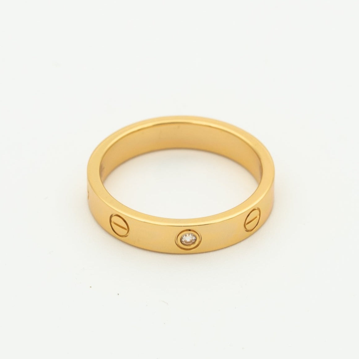 ¡®Dream¡¯LOVE RING 4MM 1 DIAMOND PINK GOLD