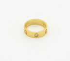 ¡®Dream¡¯LOVE RING 4MM 1 DIAMOND GOLD