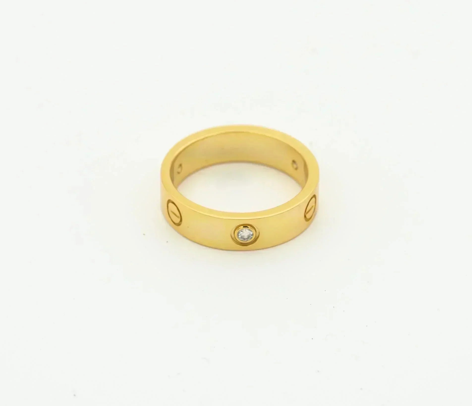 ¡®Dream¡¯LOVE RING 4MM 1 DIAMOND GOLD