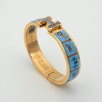 ¡®Dream¡¯H PINK GOLD BRACELET BLUE CERAMIC