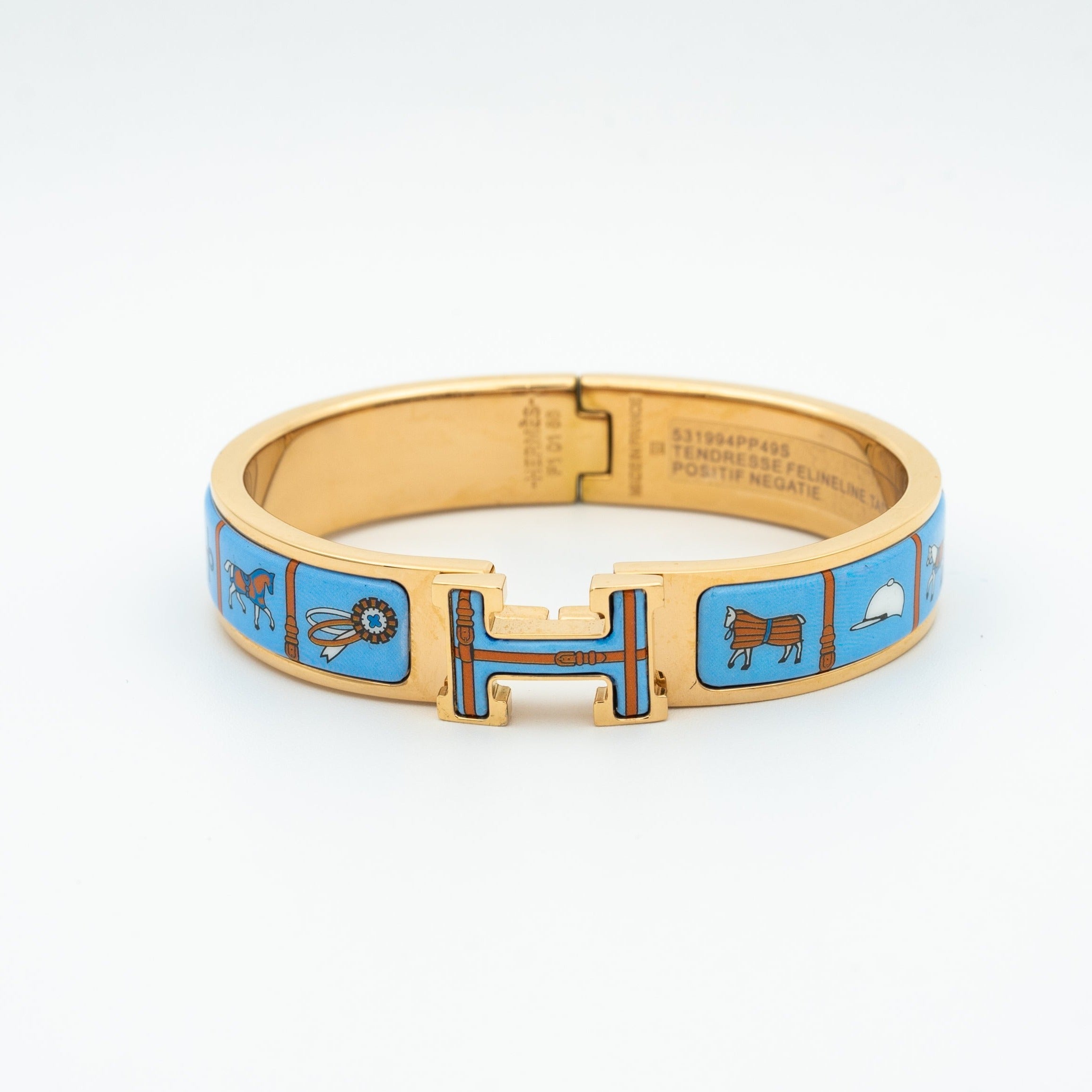 ¡®Dream¡¯H PINK GOLD BRACELET BLUE CERAMIC
