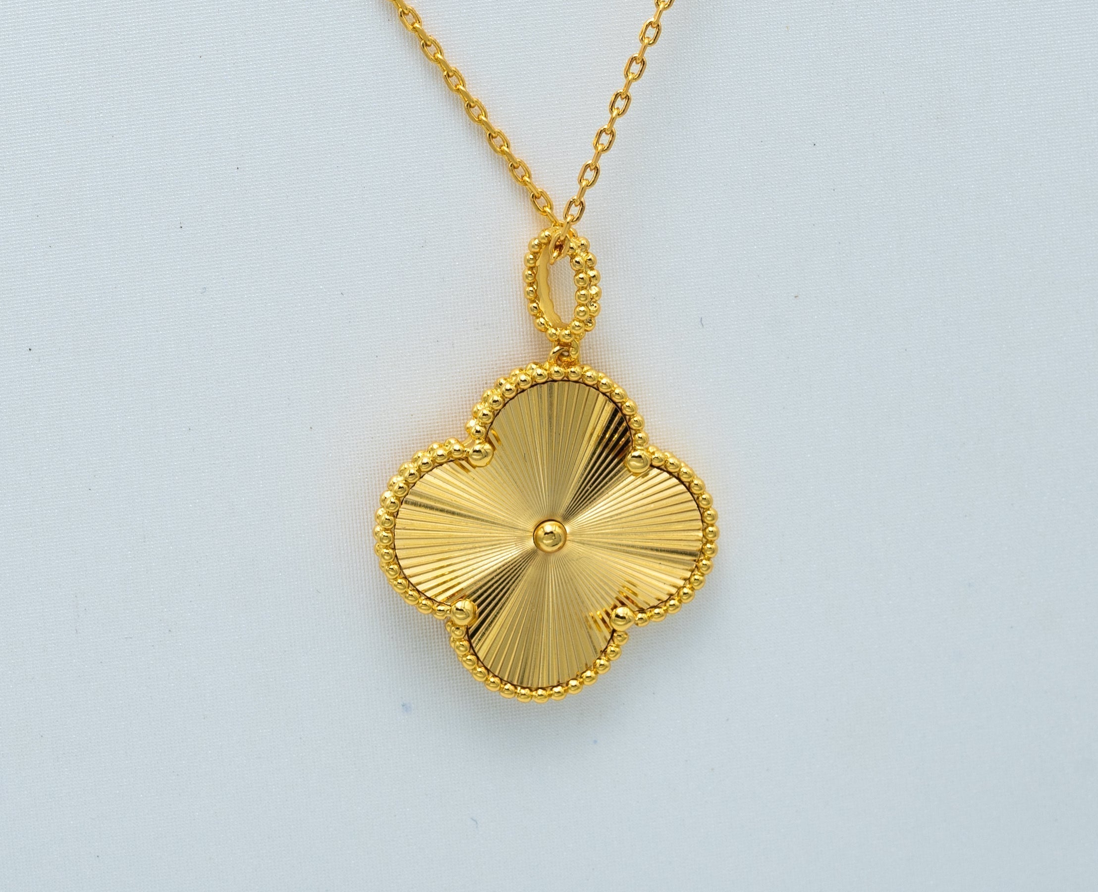 ¡®Dream¡¯CLOVER 25MM PEDANT NECKLACE GOLD