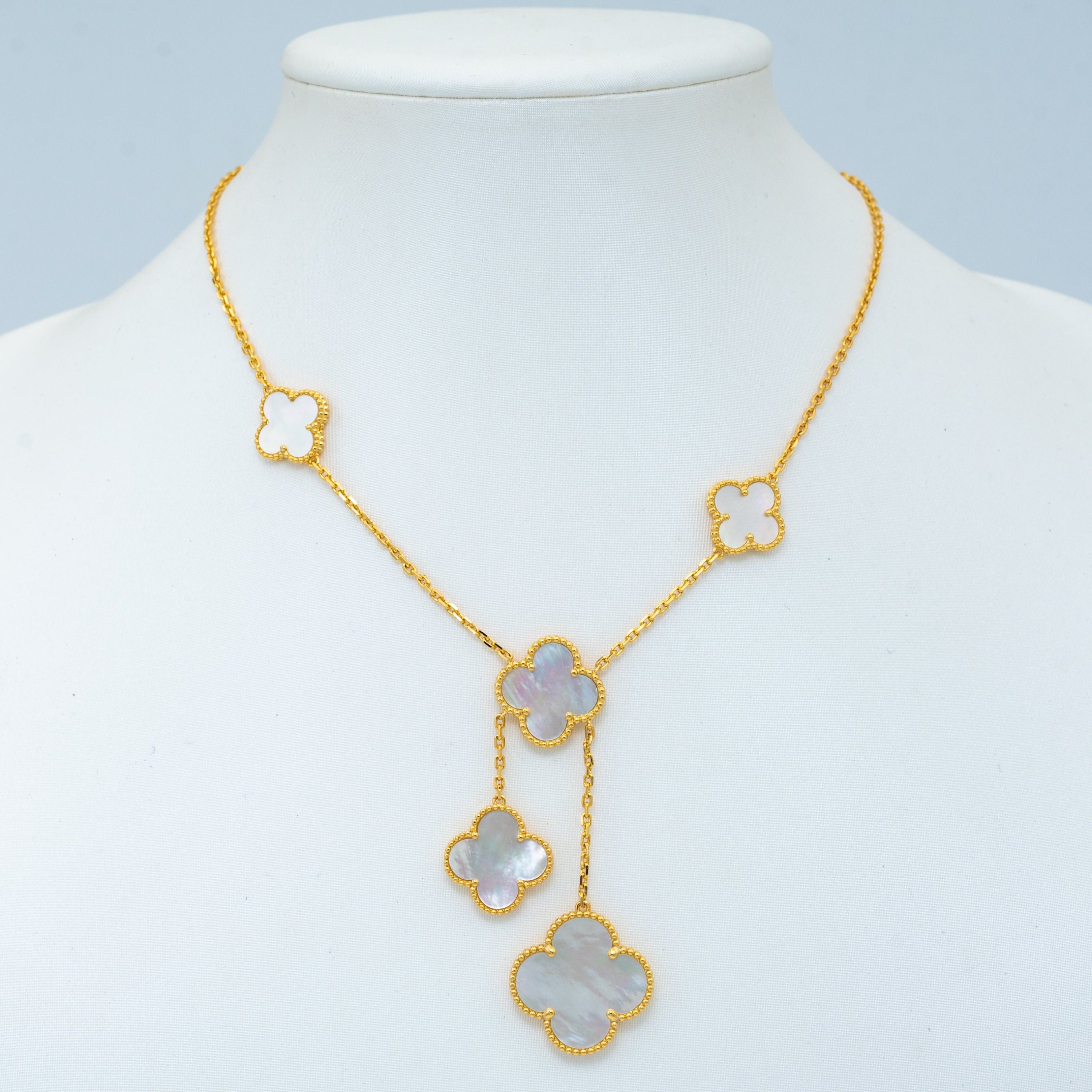 ¡®Dream¡¯CLOVER MOTHER OF PEARL NECKLACE 6 MOTIF