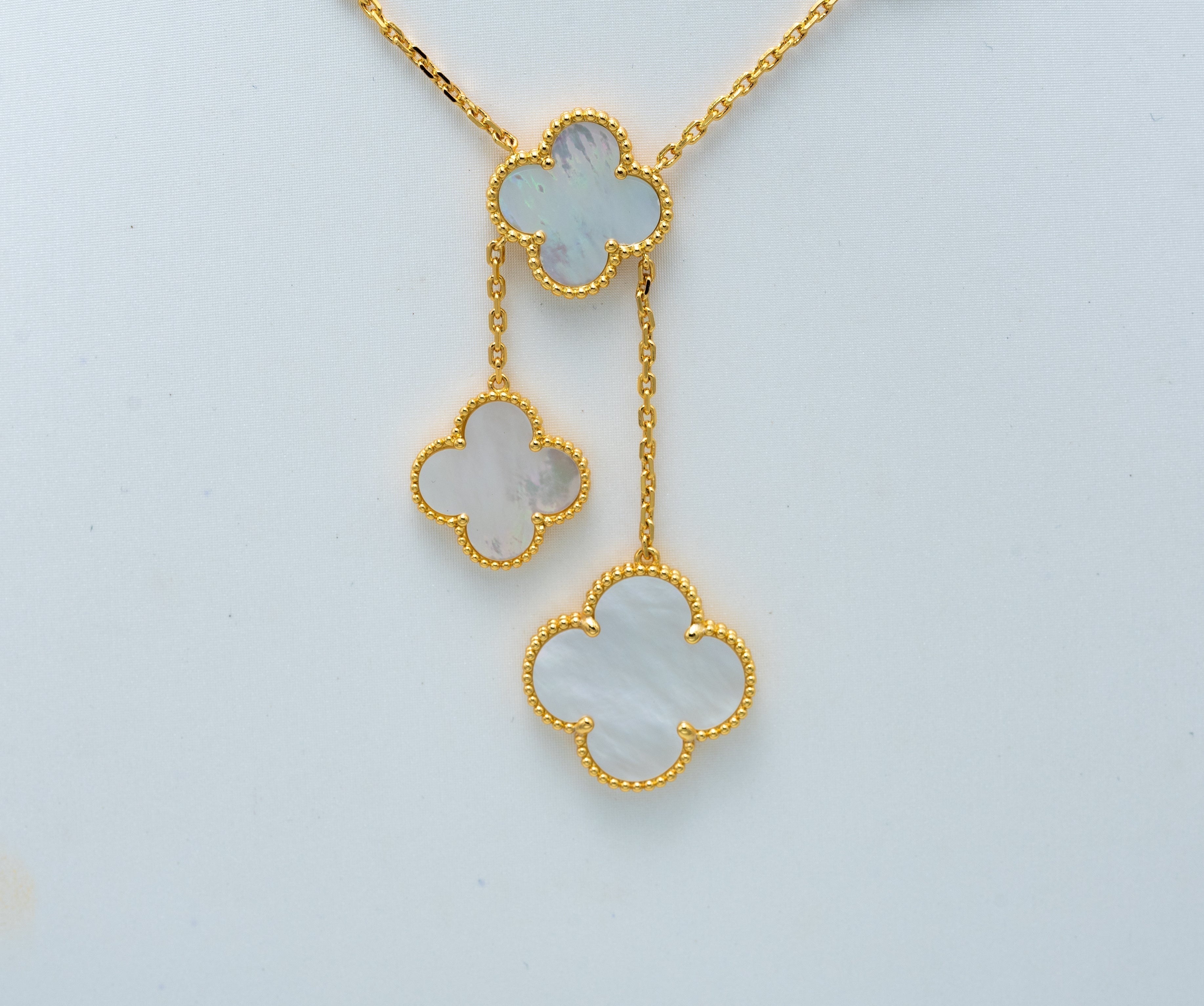¡®Dream¡¯CLOVER MOTHER OF PEARL NECKLACE 6 MOTIF