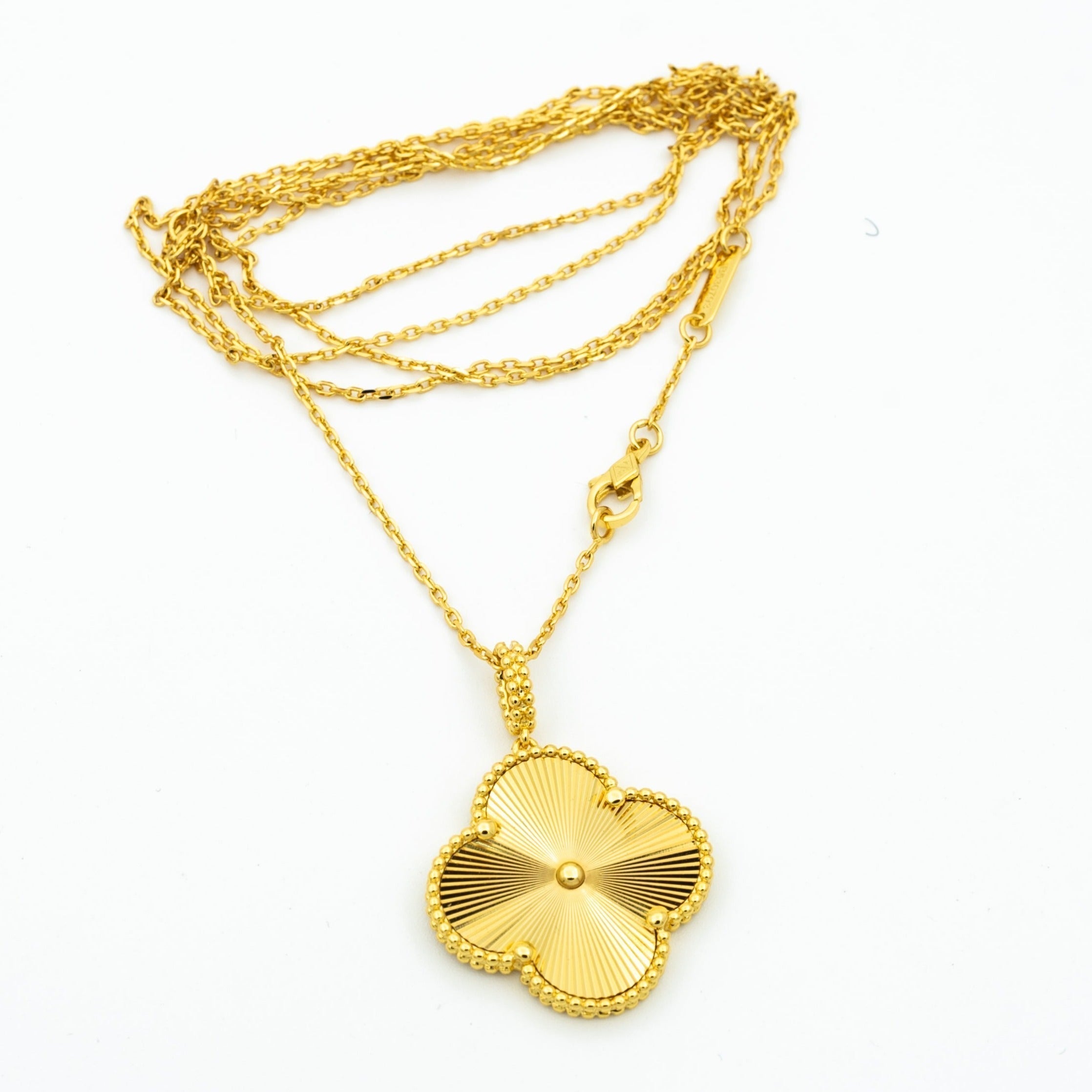 ¡®Dream¡¯CLOVER 25MM PEDANT NECKLACE GOLD
