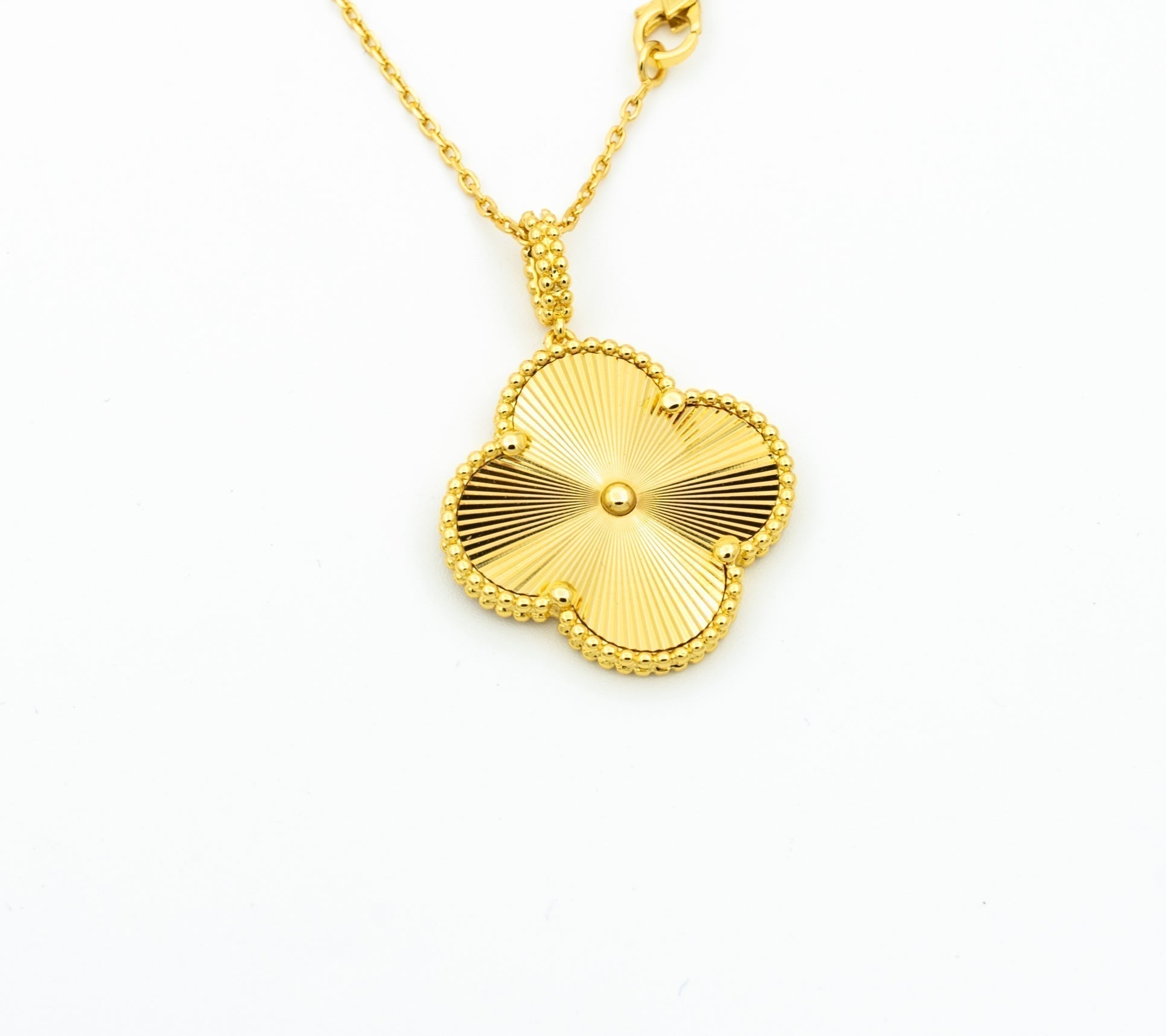 ¡®Dream¡¯CLOVER 25MM PEDANT NECKLACE GOLD