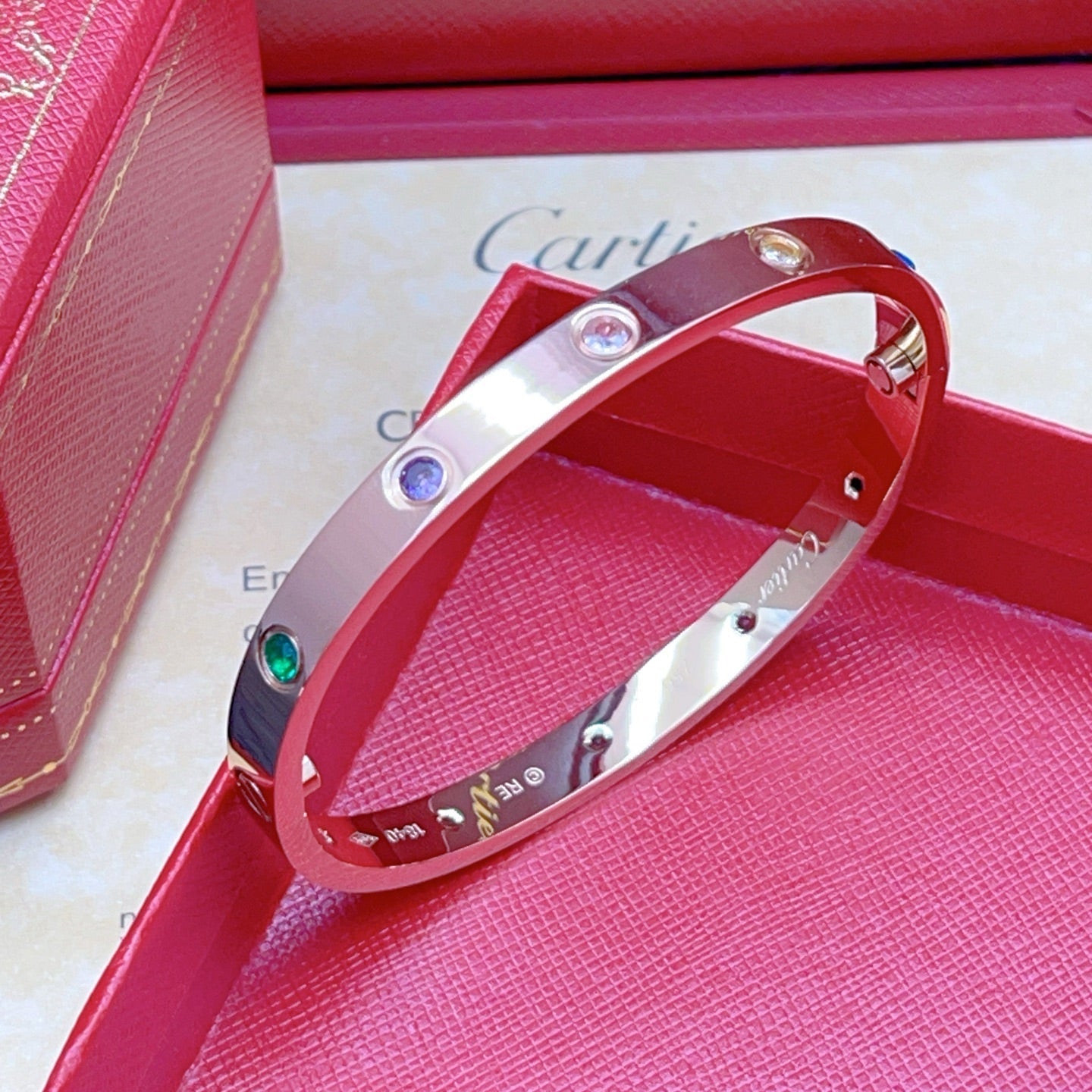 [Dream JURI]2026 RAINBOW LOVE BRACELET 6.1MM  10 DIAMONDS