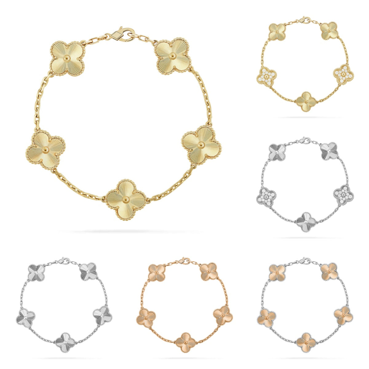[Dream]New  CLOVER 5 MOTIF LASER BRACELET COLLECTION