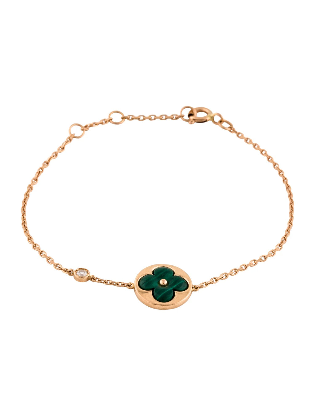 „Dream“-Sonnen-MALACHIT-1-DIAMANT-ROSÉGOLD-ARMBAND