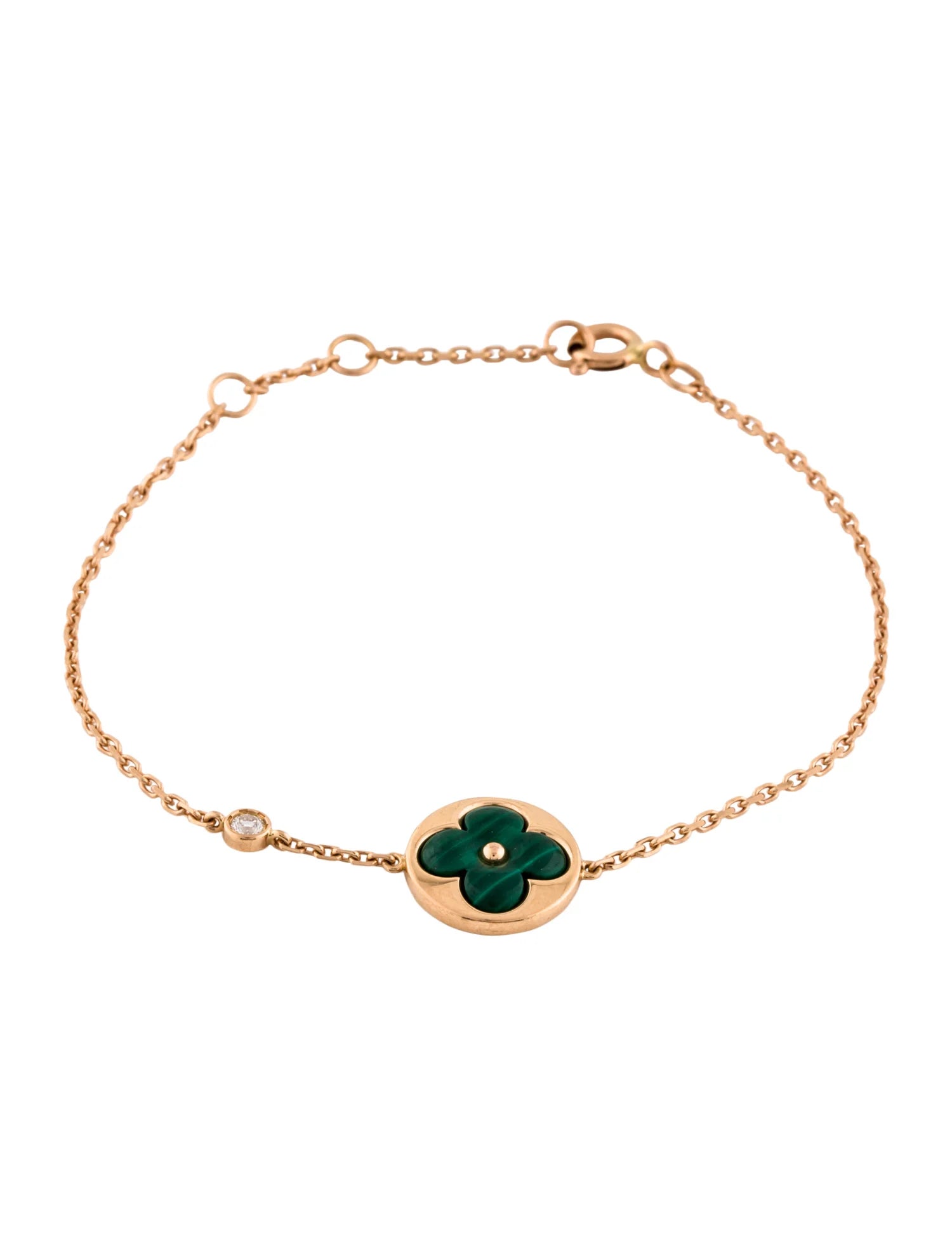 „Dream“-Sonnen-MALACHIT-1-DIAMANT-ROSÉGOLD-ARMBAND