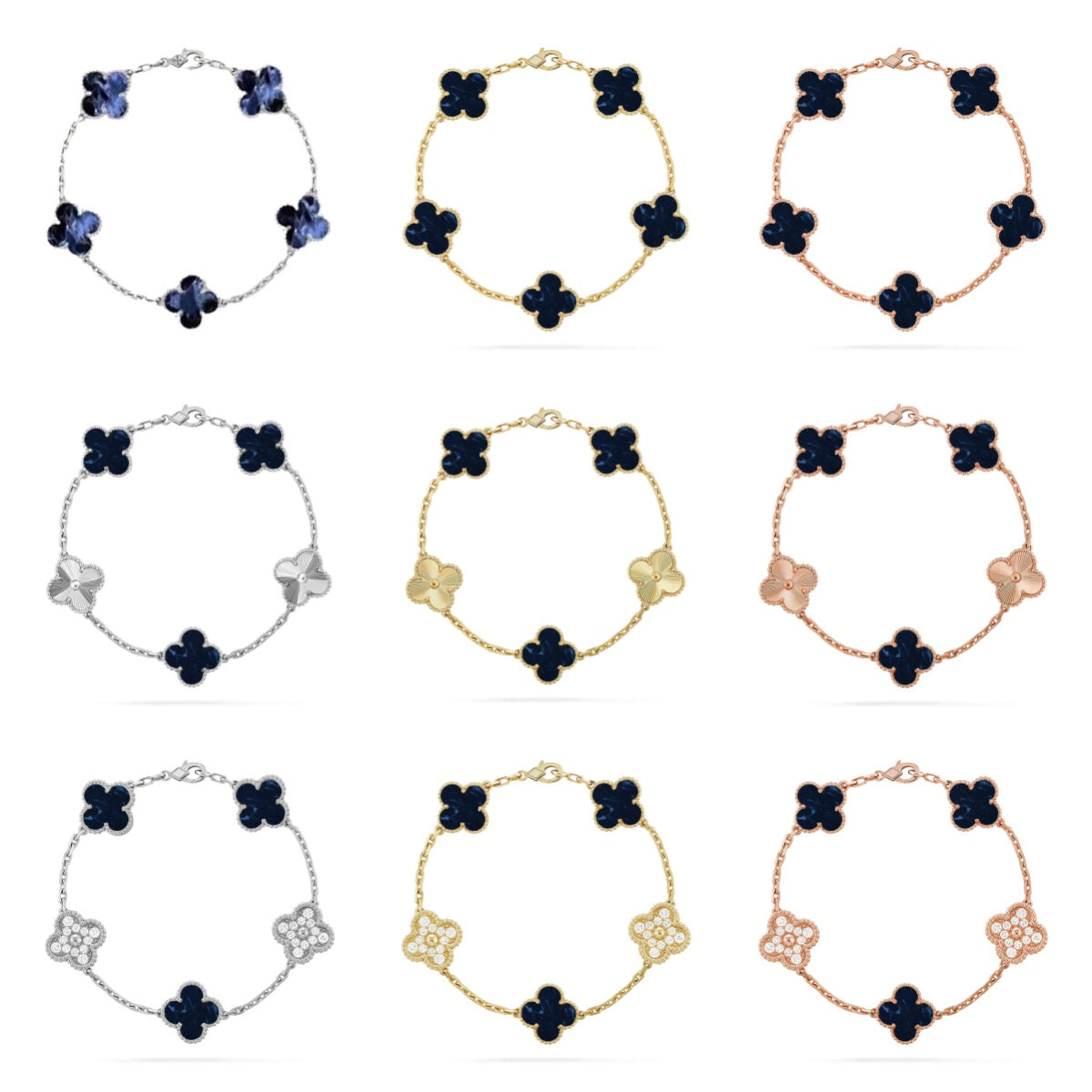 [Dream]New CLOVER 5 MOTIF PIETERSITE BRACELET COLLECTION