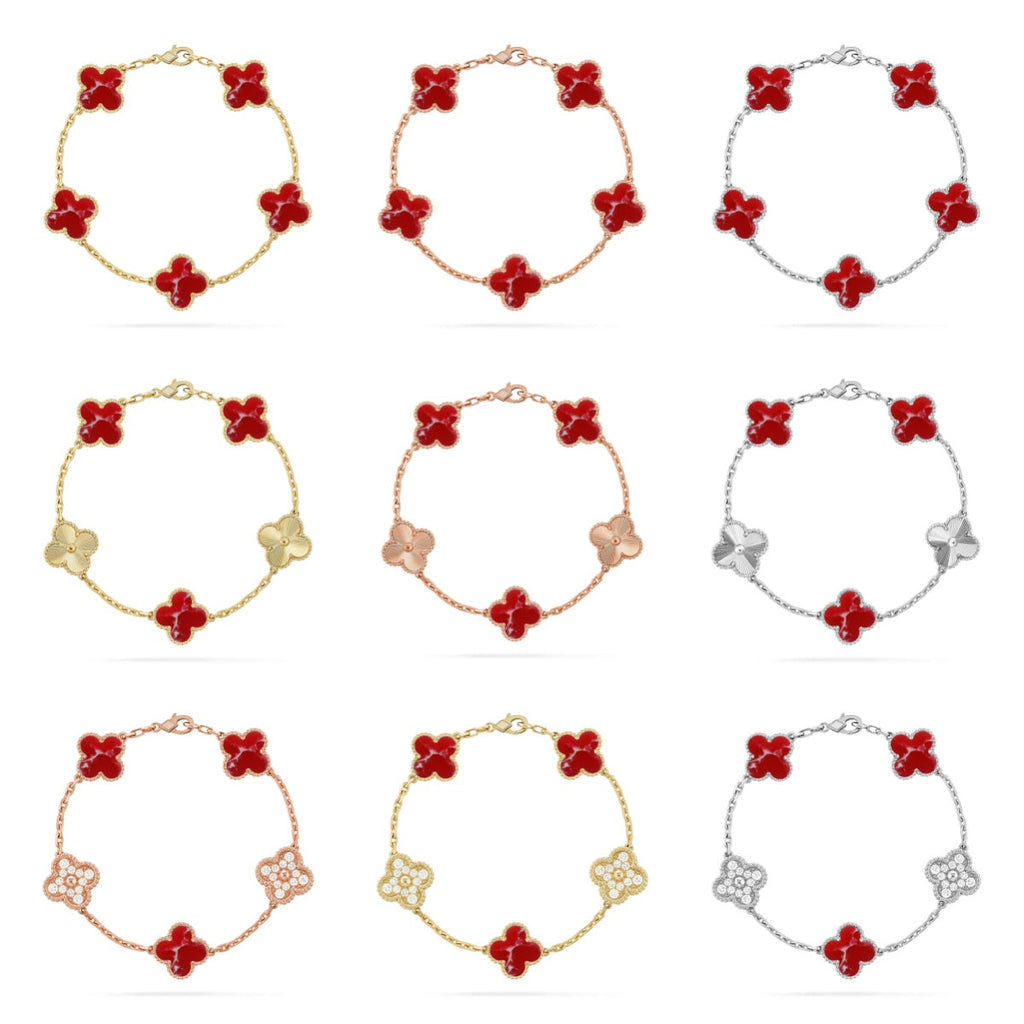 [Dream]Neue CLOVER 5 MOTIV ROTES MUSTER ARMBAND KOLLEKTION