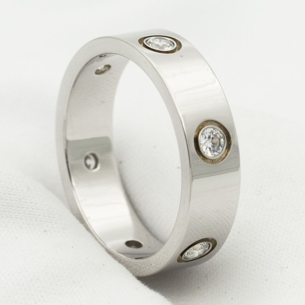 ¡®Dream¡¯LOVE RING 5.5MM 6 DIAMONDS SILVER
