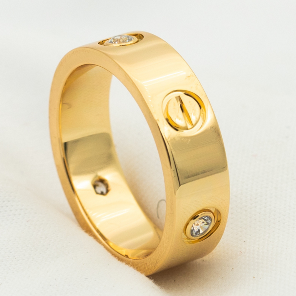 ¡®Dream¡¯LOVE RING 5.5MM 3 DIAMONDS PINK GOLD